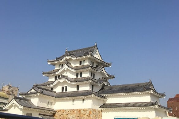 2018尼崎城を下見と青空