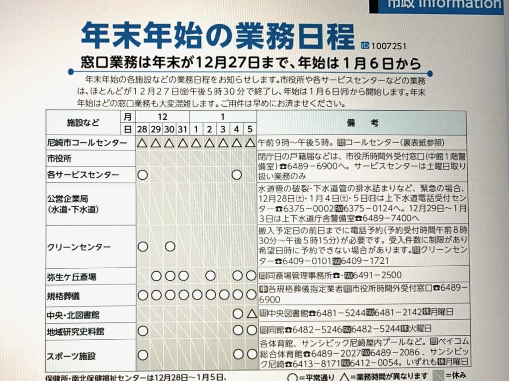 尼崎市年末年始業務2