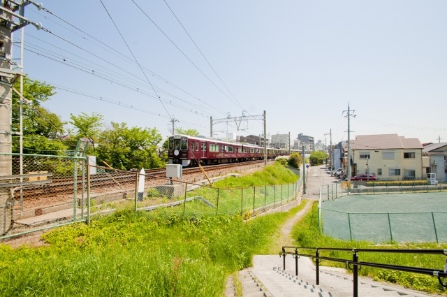 藻川と阪急電車
